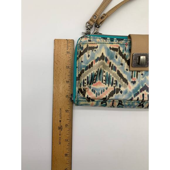 Sakroots Crossbody Purse Tech Wallet Teal Pattern - Picture 13 of 15